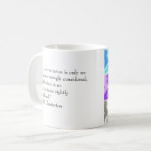 "Eine Unannehmlichkeit ist nur ein Abenteuer…" Kaffeetasse (Vorderseite Links)