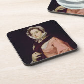 Eine unbekannte Frau, angerufen Peg Woffington (Öl Untersetzer (Linke Seite)