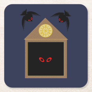 Eine Unfreundlichkeit von Ravens Halloween Rechteckiger Pappuntersetzer