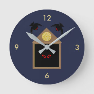 Eine Unfreundlichkeit von Ravens Halloween Runde Wanduhr