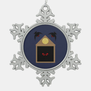 Eine Unfreundlichkeit von Ravens Halloween Schneeflocken Zinn-Ornament