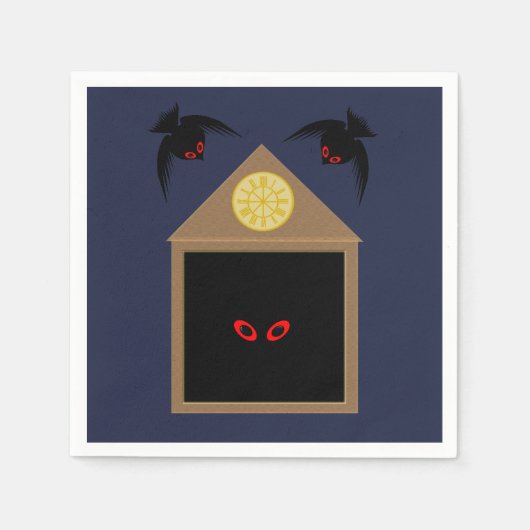 Eine Unfreundlichkeit von Ravens Halloween Serviette (Vorderseite)