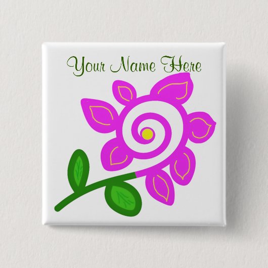 Eine ungerade Blume Button (Vorderseite)