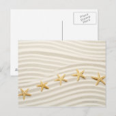 Eine ungerade Reihe von Seestern Postkarte (Vorne/Hinten)