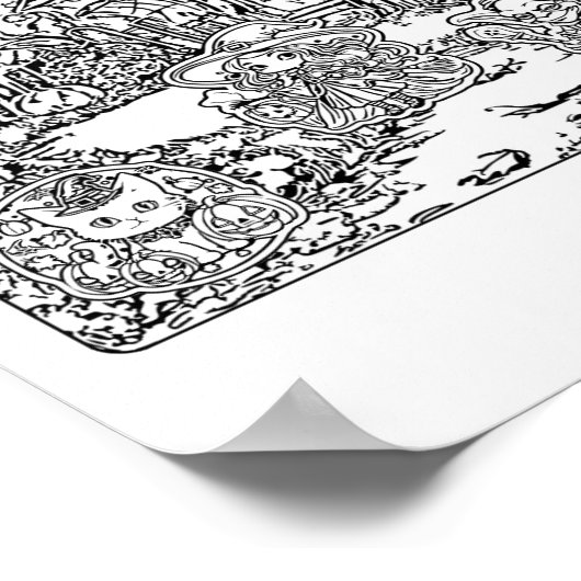 Eine unheimlich schöne Halloween-Szene Poster (Ecke)