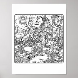 Eine unheimlich schöne Halloween-Szene Poster