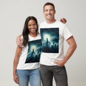 eine unheimliche Szene eines Geistes in einem Frie T-Shirt (Unisex)