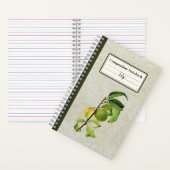 Eine unreife Pfirsichkomposition Personalisiert Notizblock (Innen)