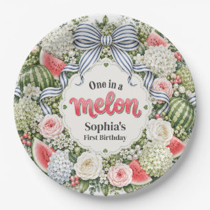 Eine unter vielen Wassermelone Florale Krone Erst  Pappteller