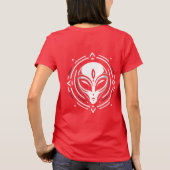 Eine unverwechselbare Alien, die einen fantasievol T-Shirt (Rückseite)