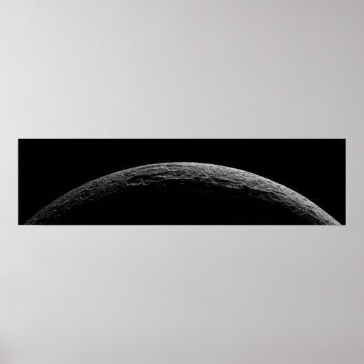 Eine unwirkliche Landschaft des Saturns Mond Poster (Vorne)