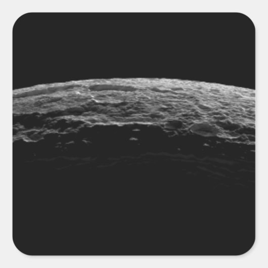 Eine unwirkliche Landschaft des Saturns Mond Quadratischer Aufkleber (Vorderseite)