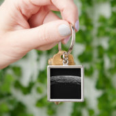 Eine unwirkliche Landschaft des Saturns Mond Schlüsselanhänger (Hand)