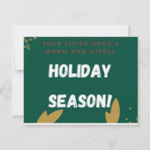 Eine Urlaubskarte Mitteilungskarte (Rückseite)