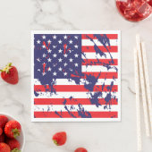 Eine US-Flagge in einem gestörten Muster Serviette (Beispiel)