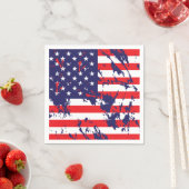 Eine US-Flagge in einem gestörten Muster Serviette (Beispiel)