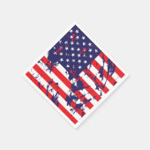 Eine US-Flagge in einem gestörten Muster Serviette (Ecke)