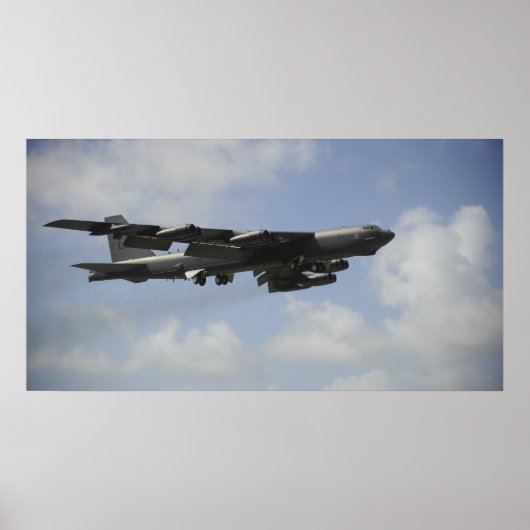 Eine US-Luftwaffe B-52 Stratofestung im Flugzeug Poster (Vorne)