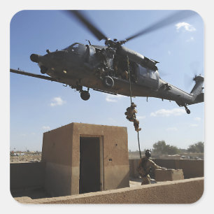 Eine US-Luftwaffe Pararescuemen Quadratischer Aufkleber