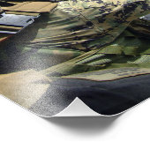 Eine US-Marine, die seine Waffe justiert Fotodruck (Ecke)