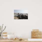 Eine US-Marine feuert einen Mörtel in Salinas, Per Poster (Küche)