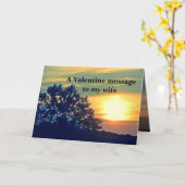 EINE VALENTINE-BOTSCHAFT ZU MEINER EHEFRAU KARTE (Gelbe Blume)