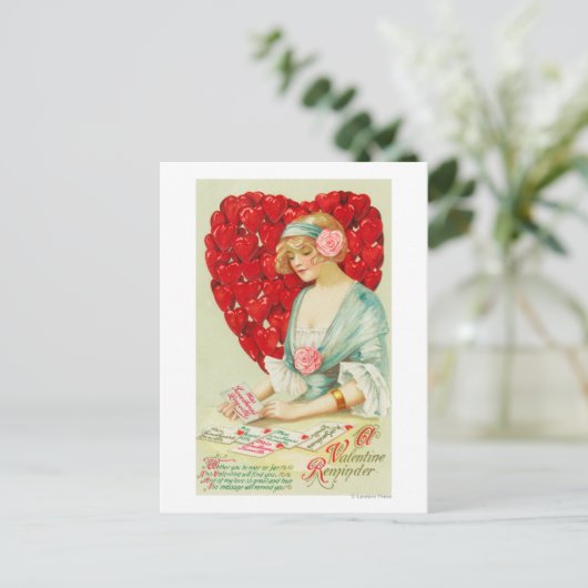 Eine valentine-Erinnerung Feiertagspostkarte (Stehend Vorderseite)