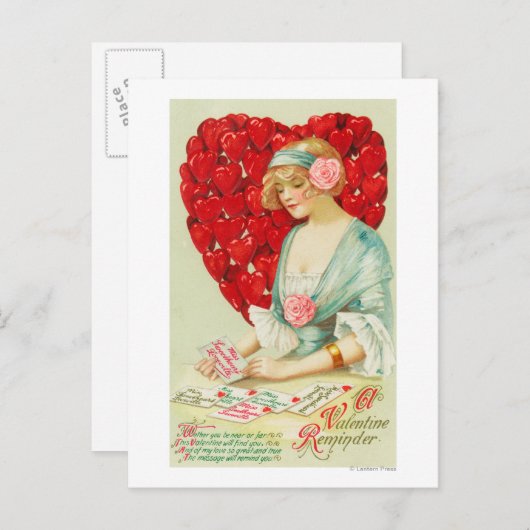 Eine valentine-Erinnerung Feiertagspostkarte (Vorne/Hinten)