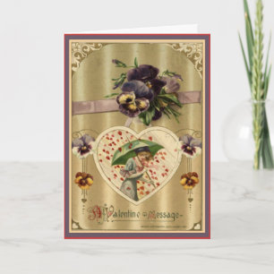 Eine valentine-Mitteilung - Vintage Feiertagskarte