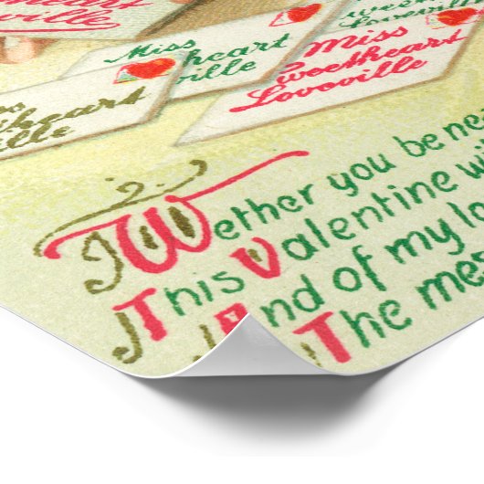 Eine valentinische Erinnerung Poster (Ecke)