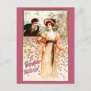 Eine Valentinmeldung Viktorianisch Valentine Feiertagspostkarte