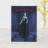 Eine Vampir-Geburtstagskarte Karte (Gelbe Blume)