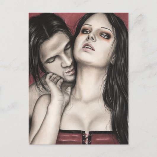Eine Vampir-Liebe-Postkarte Postkarte (Vorderseite)