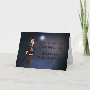 Eine Vampirkarte für eine Bitte um Trauzeugin Einladung