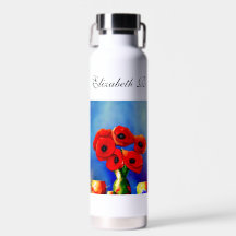 Eine Vase aus Mohnblumen - Malerei - personalisier