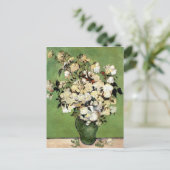 Eine Vase der Rose von Vincent Van Gogh Postkarte (Stehend Vorderseite)
