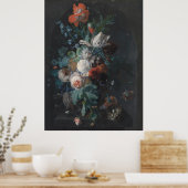 Eine Vase mit Blume von Jan van Huysum Poster (Küche)