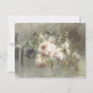 Eine Vase mit Rose von Margaretha Roosenboom (1853 Mitteilungskarte