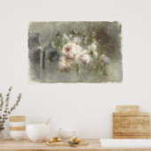 Eine Vase mit Rose von Margaretha Roosenboom (1853 Poster (Küche)