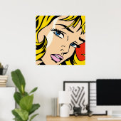 Eine vektorierte und überarbeitete Pop-Kunst von R Poster (Heimbüro)