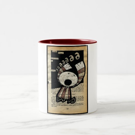 Eine verärgerte Ruhe… Das Keks-Fass Zweifarbige Tasse (Mittel)