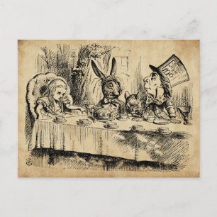 Eine verrückte Teeparty (1865) von John Tenniel Postkarte