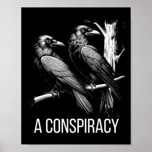 Eine Verschwörung der roten gotischen, raven dunkl Poster