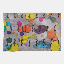 Eine verspielte und farbenfrohe Zeit! Geschirrtuch