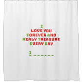 Eine versteckte Botschaft Duschvorhang (Vorderseite)