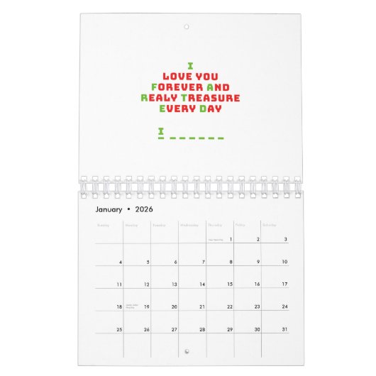 Eine versteckte Botschaft Kalender (Jan 2026)