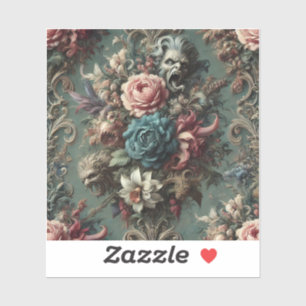 Eine verstörte Totenklage – Gothic Floral Design Aufkleber