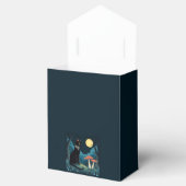 Eine vertraute schwarze Katze und Giftpilze Hallow Geschenkschachtel (Geöffnet)