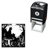 Eine vertraute schwarze Katze und Giftpilze Hallow Permastempel (Beispiel)