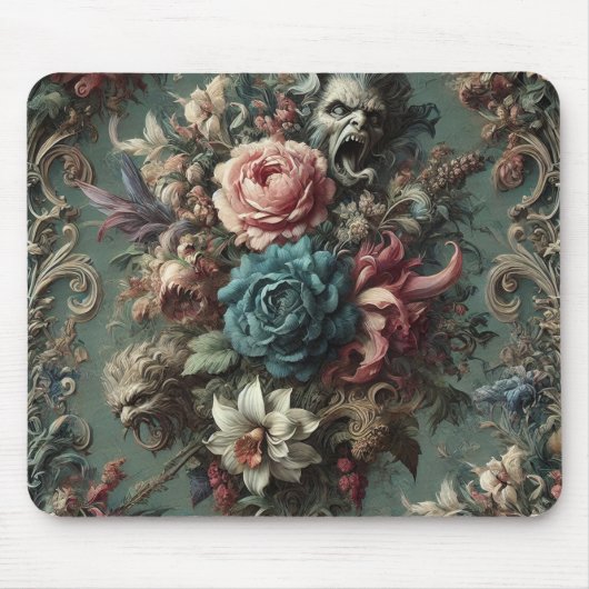 Eine verworrene Wut - gotisches Blumendesign Mousepad (Vorne)